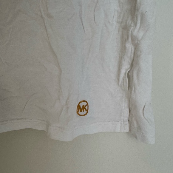 Michael Kors White Tee with Pink Logo - Picture 2 of 6